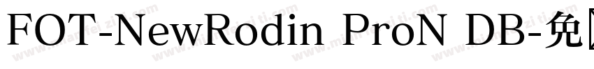 FOT-NewRodin ProN DB字体转换